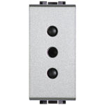 Bticino Liivng Light 2P+E utičnica, 1M, siva, NT4113