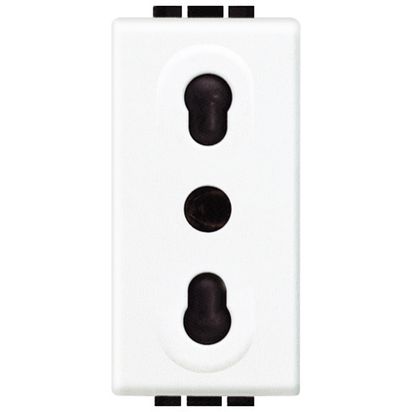 BTI_N4180 Bticino Living Light italijanska utičnica 2P+E, 1M, bela, N4180