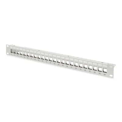 TN-PAN24-S TEHNOX Patch panel 24p sivi, TN-PAN24-S