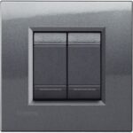 Bticino Living Light okvir čelik, 2M, LNA4802AC