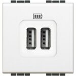 Bticino Living Light 2xUSB punjač, beli, N4285C2